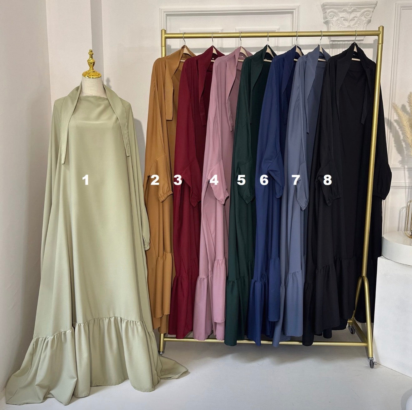 Ruffle overhead Jilbab