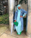 Denim trench jacket