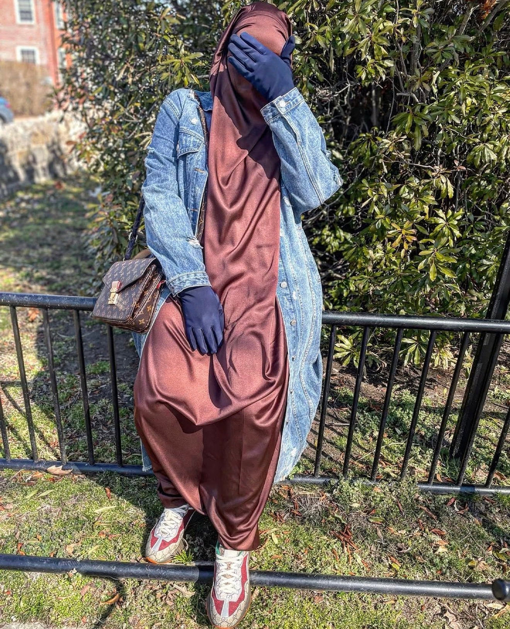 Denim trench jacket