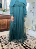 Emerald green abaya