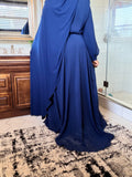 Navy A-line abaya